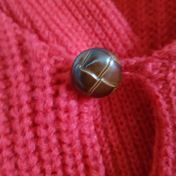 1980s Gant Heavy Cozy Wool Christmas Sweater, Red Thick Wool Sweater - Picture 8 of 8